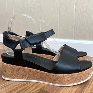 Dr. Scholl's Beaming Comfort Platform Cork Wedge Sandals